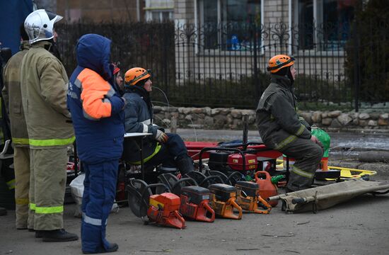 Apartment house collapses in Izhevsk