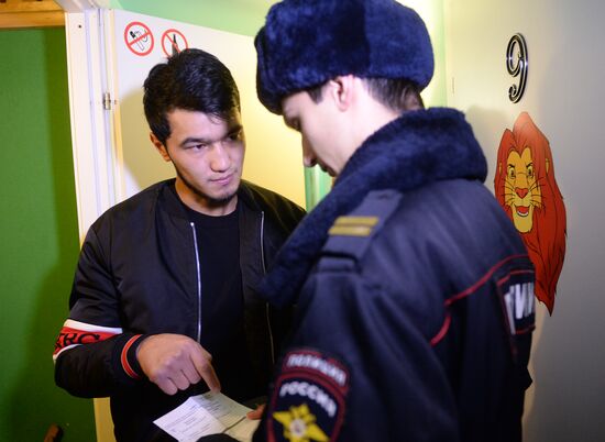 Raid on hostels in Moscow