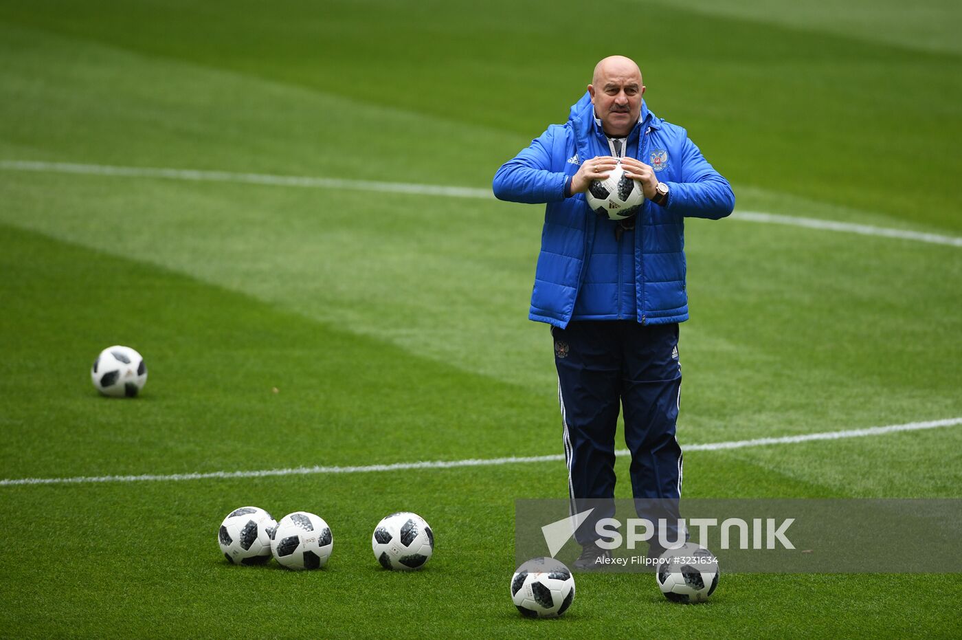 Football. Russian national team training session