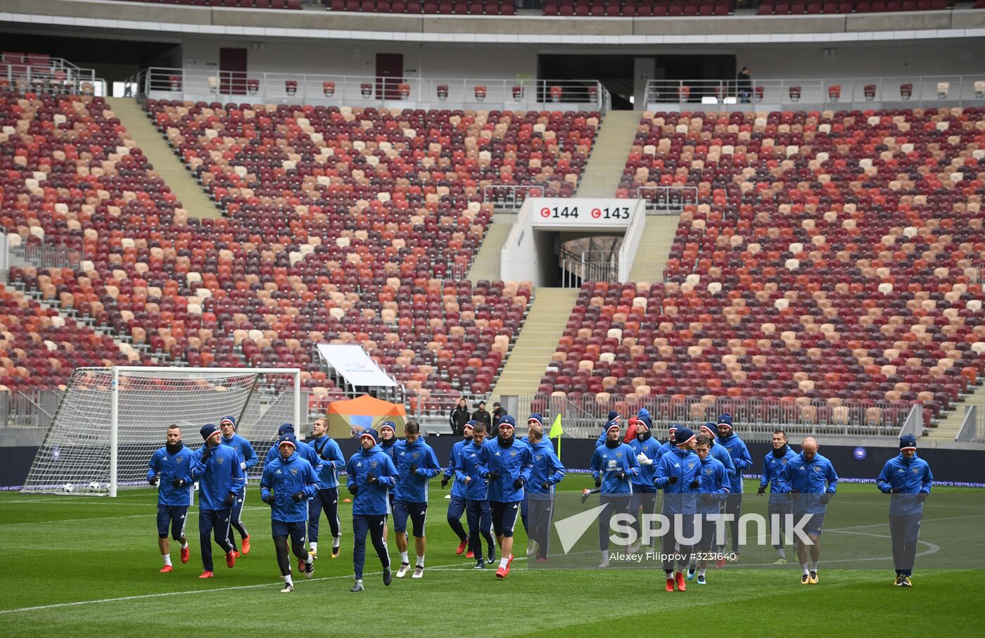 Football. Russian national team training session