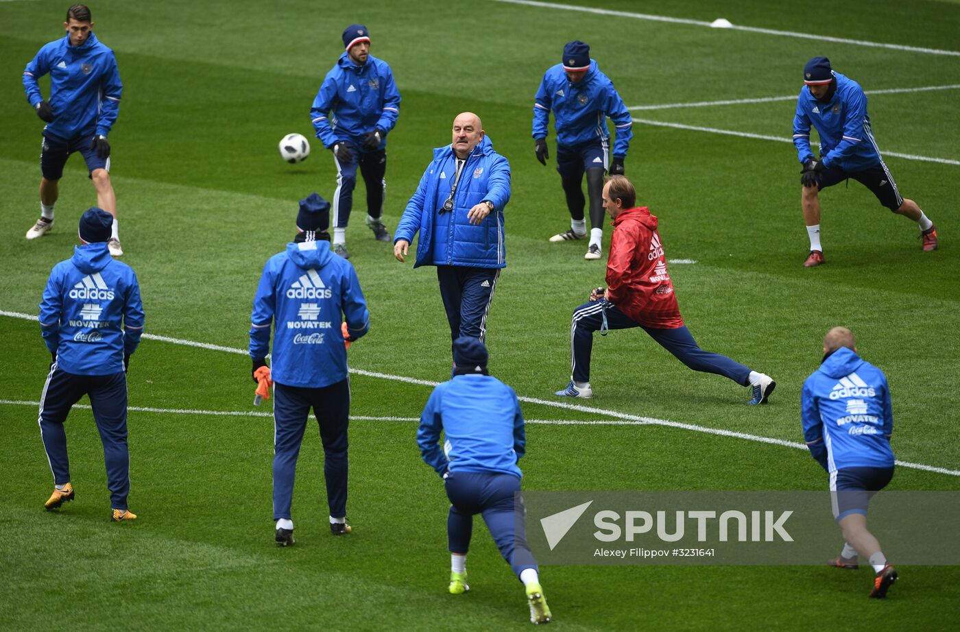 Football. Russian national team training session