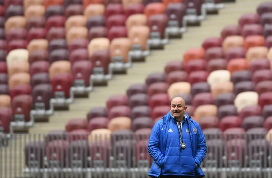 Football. Russian national team training session