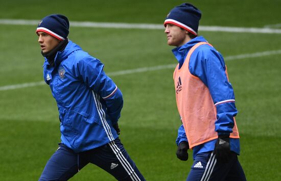 Football. Russian national team training session