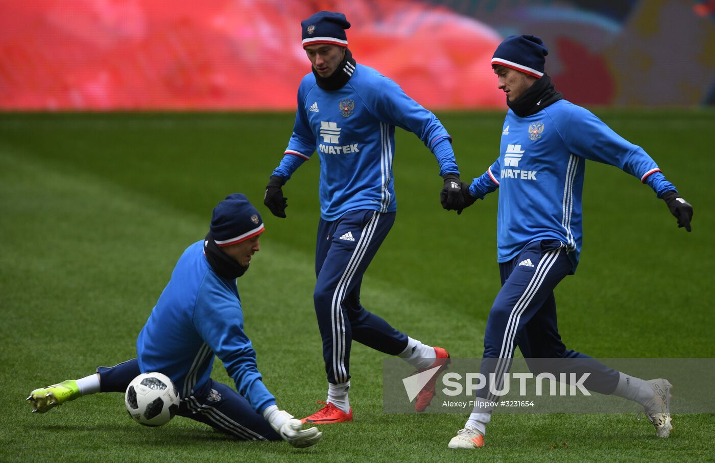 Football. Russian national team training session