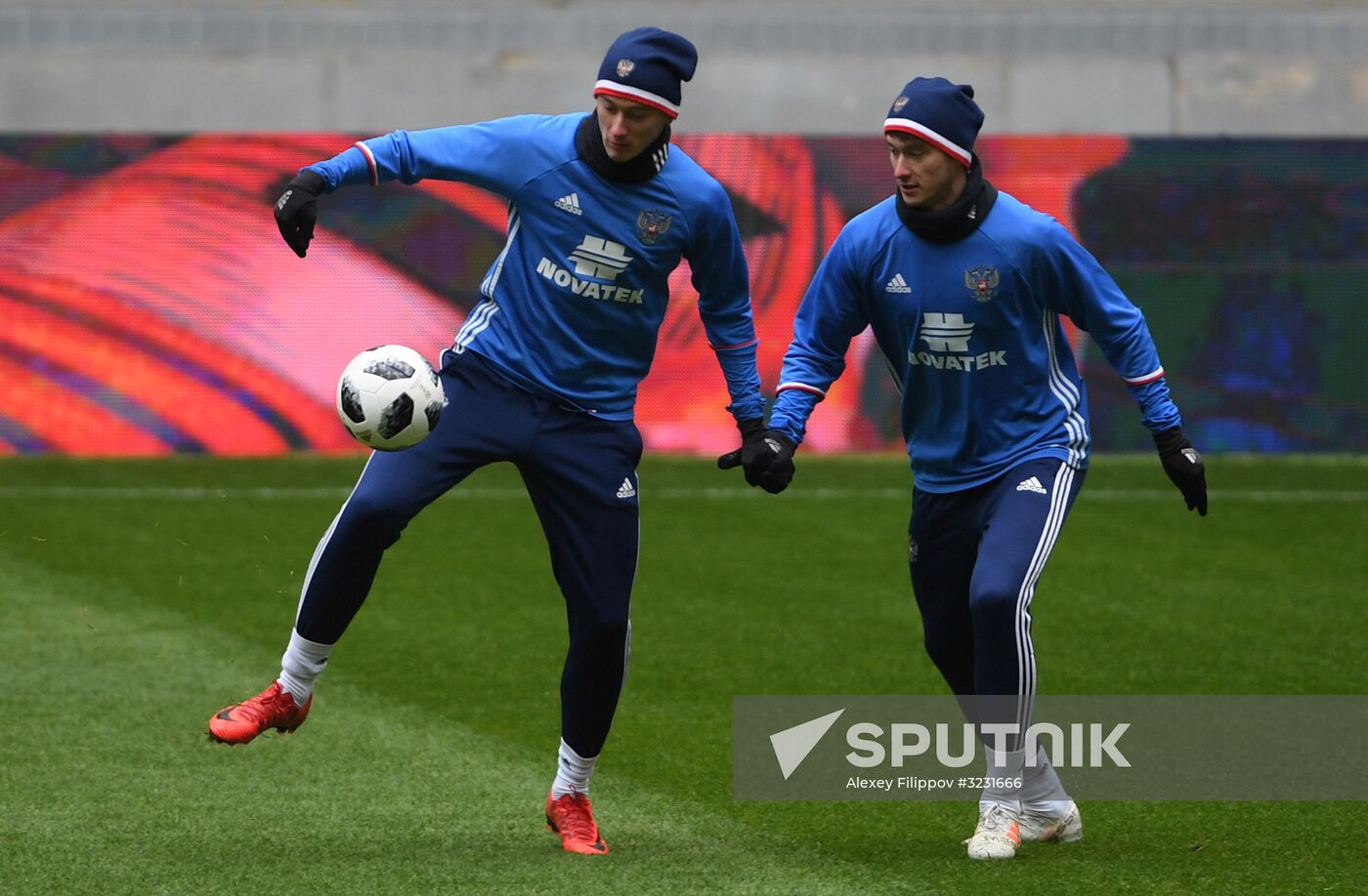 Football. Russian national team training session