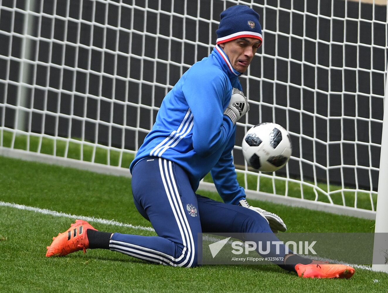 Football. Russian national team training session