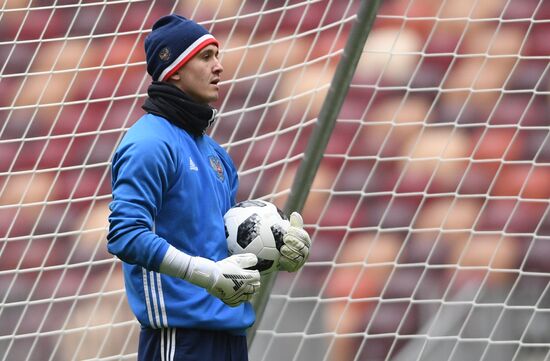 Football. Russian national team training session