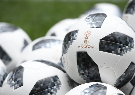 Football. Russian national team training session