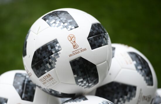 Football. Russian national team training session