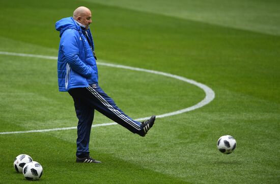 Football. Russian national team training session
