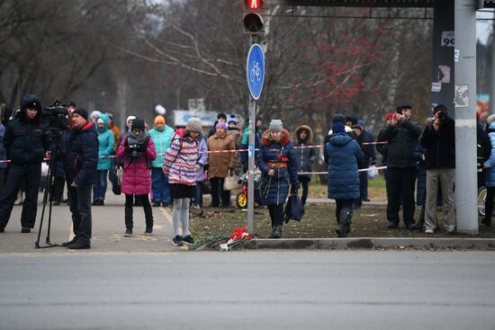 Aftermath of apartment house collapse in Izhevsk