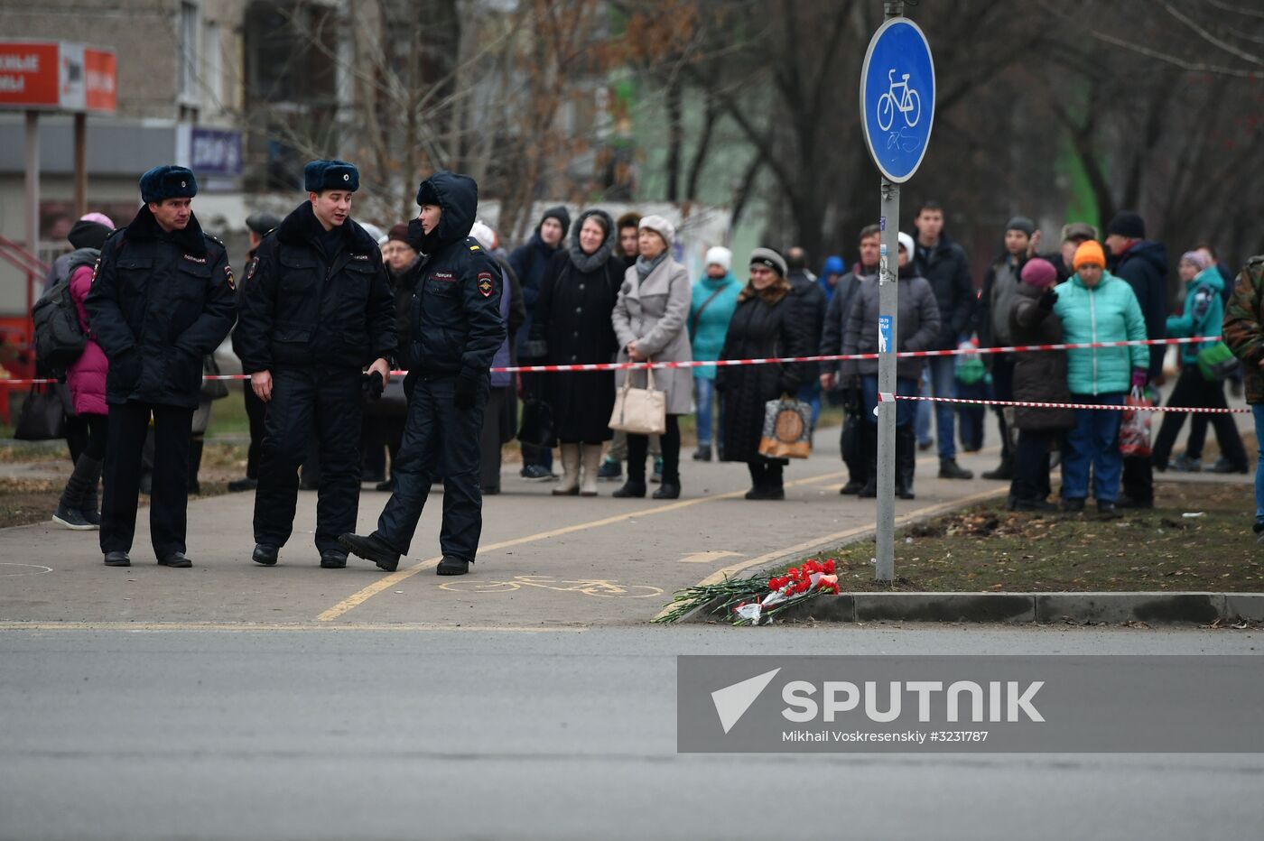 Aftermath of apartment house collapse in Izhevsk