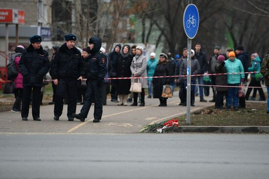Aftermath of apartment house collapse in Izhevsk