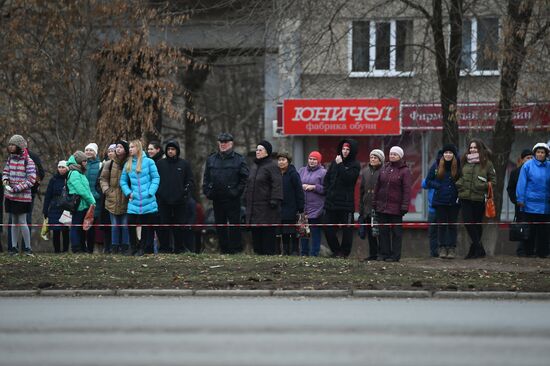 Aftermath of apartment house collapse in Izhevsk