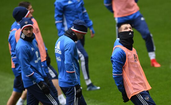Football. Russian national team training session