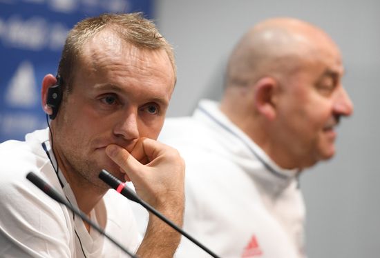 Football. Russian national team training session