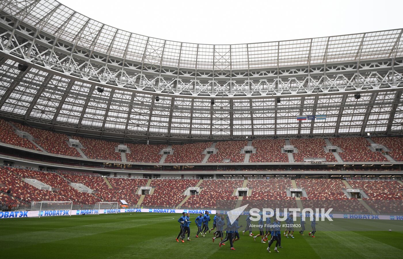 Football. Russian national team training session