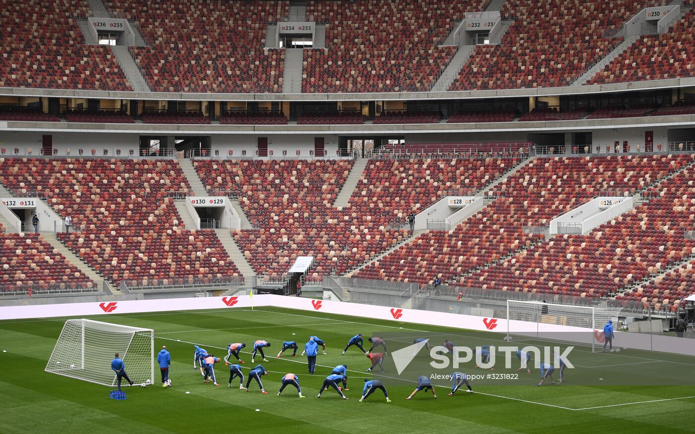 Football. Russian national team training session