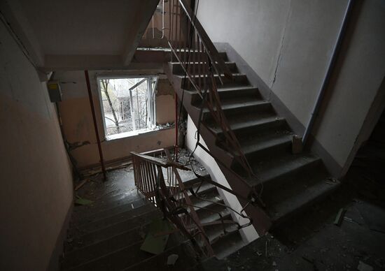 Aftermath of apartment house collapse in Izhevsk