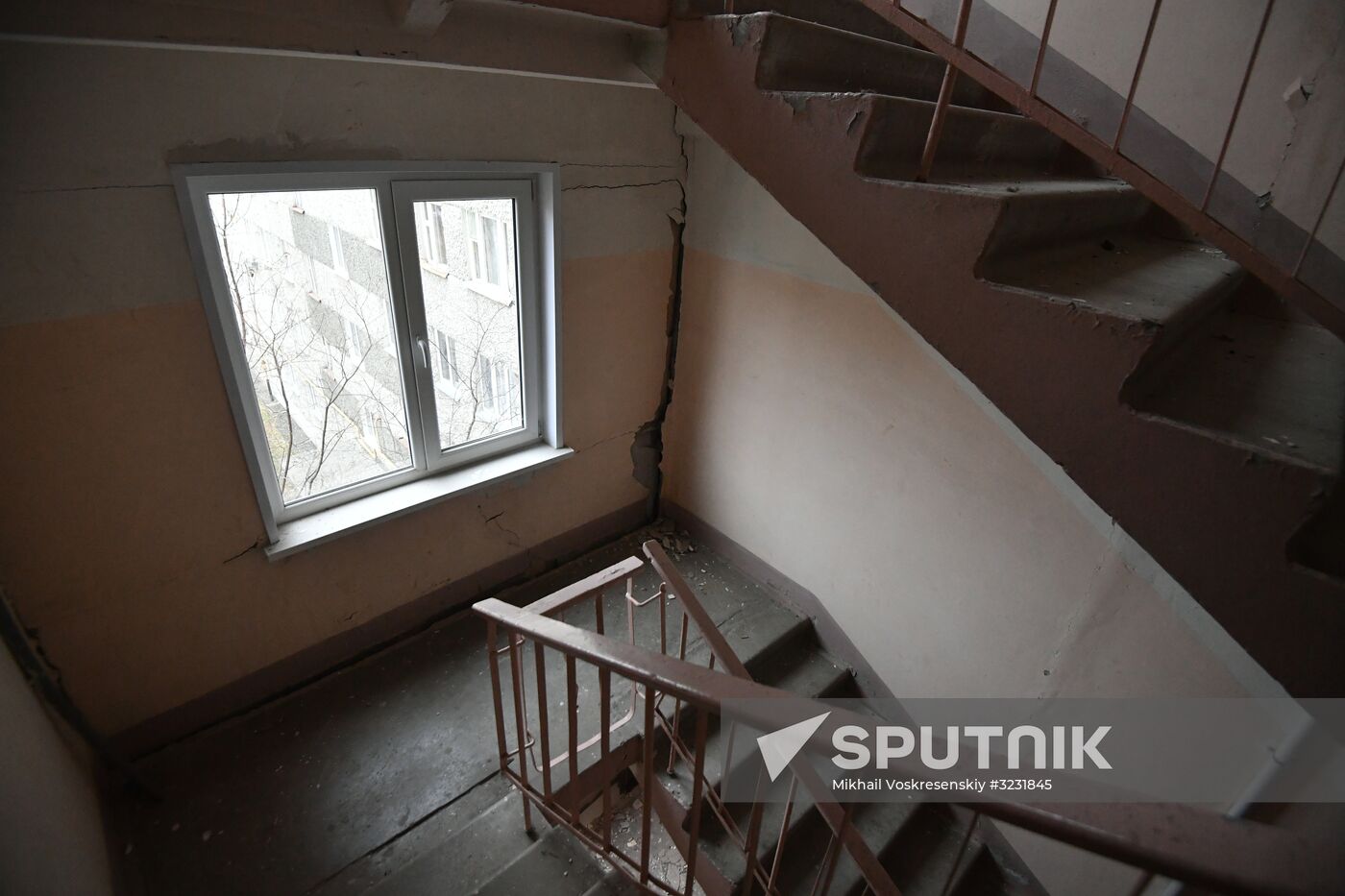 Aftermath of apartment house collapse in Izhevsk