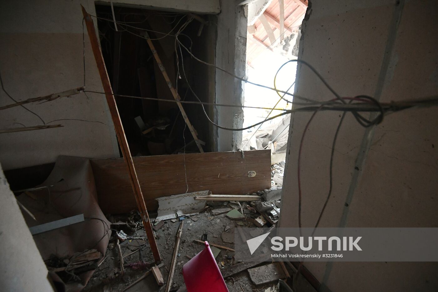 Aftermath of apartment house collapse in Izhevsk