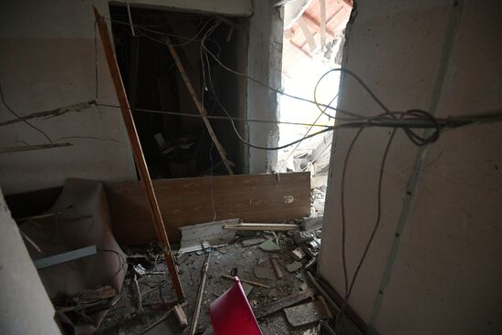 Aftermath of apartment house collapse in Izhevsk