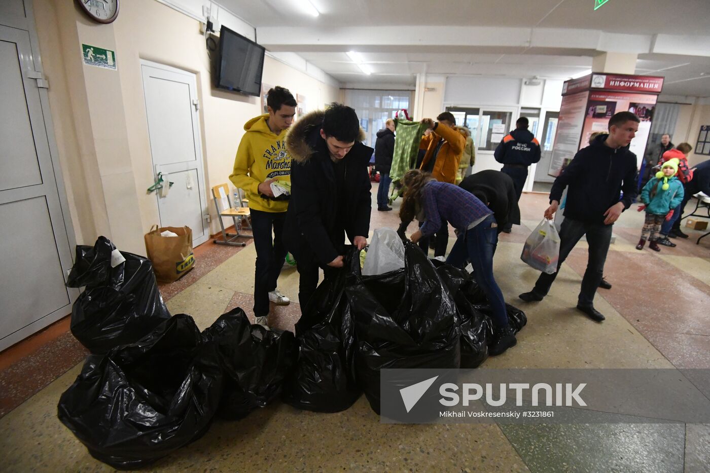 Aftermath of apartment house collapse in Izhevsk