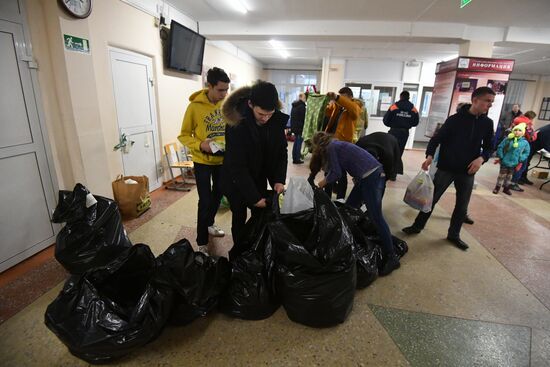 Aftermath of apartment house collapse in Izhevsk