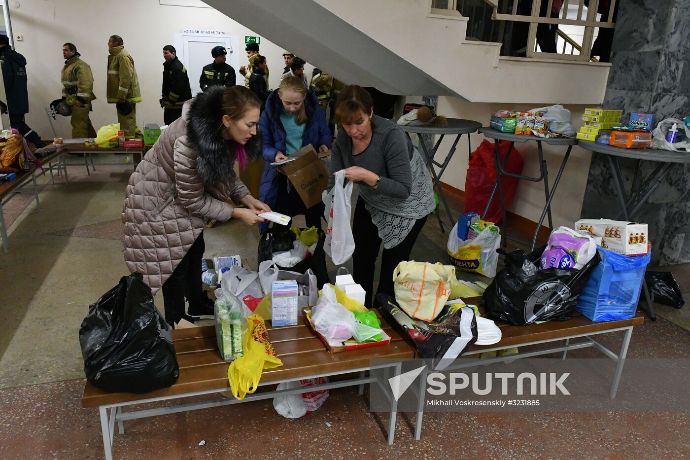 Aftermath of apartment house collapse in Izhevsk