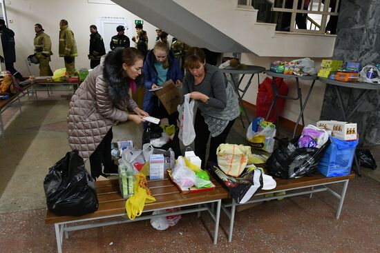 Aftermath of apartment house collapse in Izhevsk