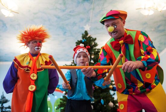 Father Frost from Veliky Ustyug visits Tomsk