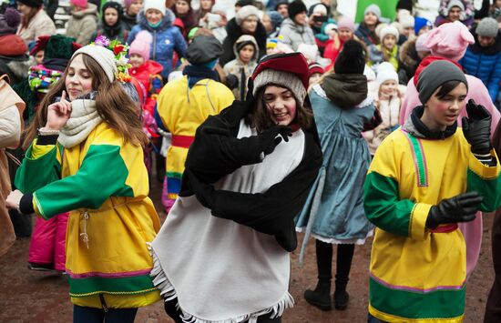 Father Frost from Veliky Ustyug visits Tomsk