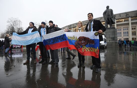 Football friendly Russia vs. Argentine