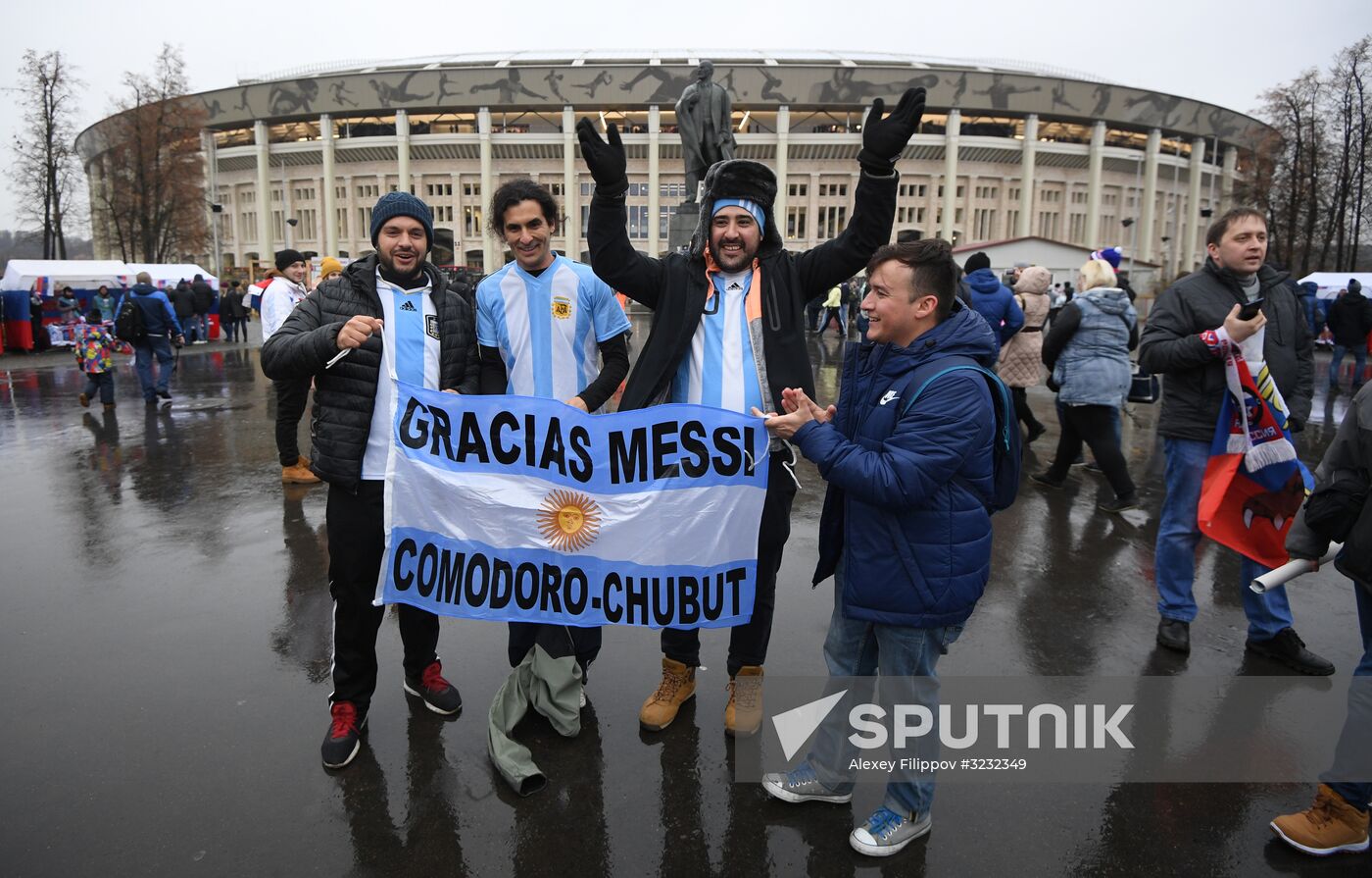 Football friendly Russia vs. Argentina