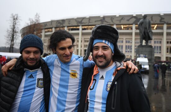 Football friendly Russia vs. Argentina