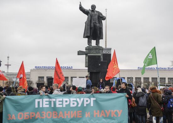Rally For Education and Science in St. Petersburg