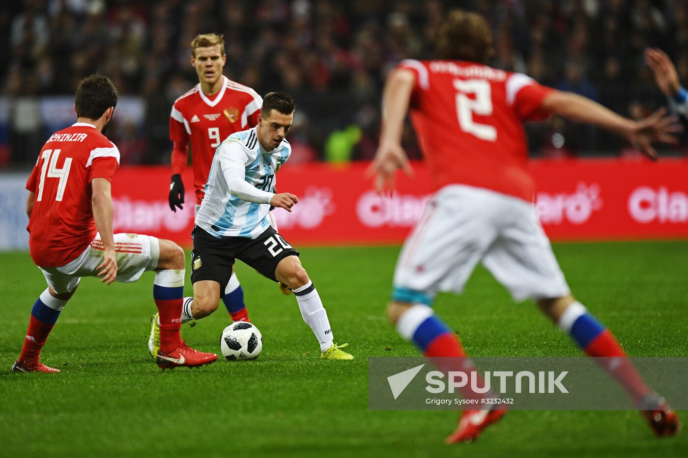 Football friendly Russia vs. Argentina
