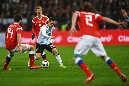 Football friendly Russia vs. Argentina