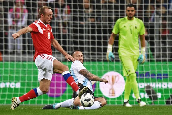 Football friendly Russia vs. Argentina