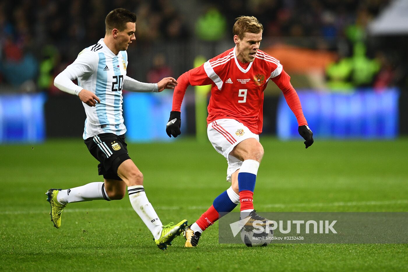 Football friendly Russia vs. Argentina