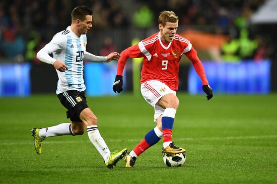 Football friendly Russia vs. Argentina