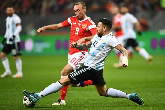 Football friendly Russia vs. Argentina