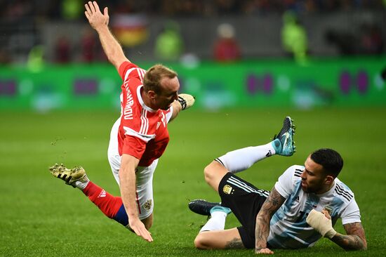 Football friendly Russia vs. Argentina