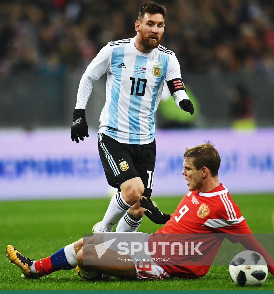 Football friendly Russia vs. Argentina