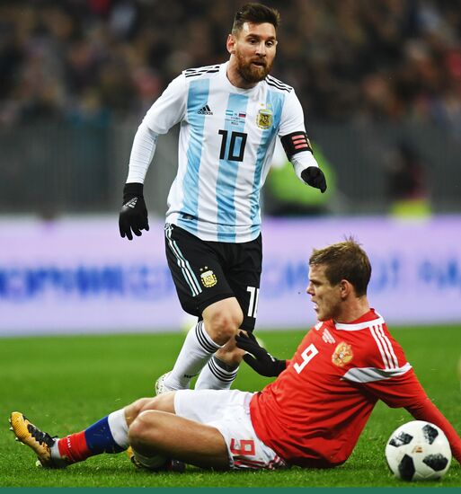 Football friendly Russia vs. Argentina