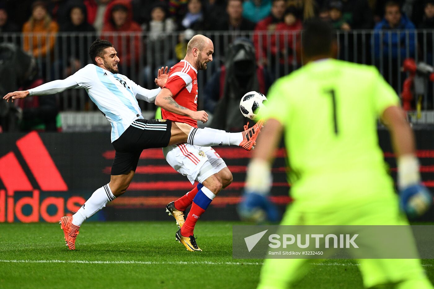 Football friendly Russia vs. Argentina