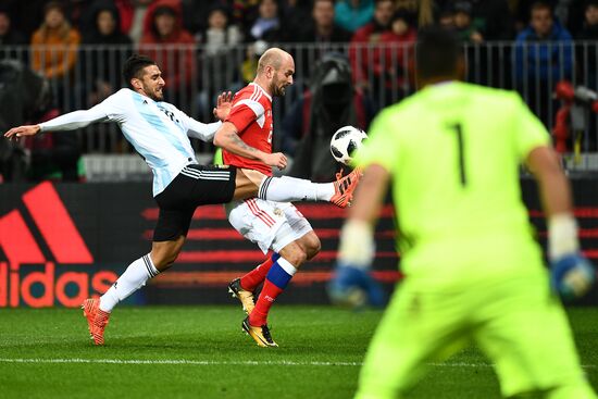Football friendly Russia vs. Argentina