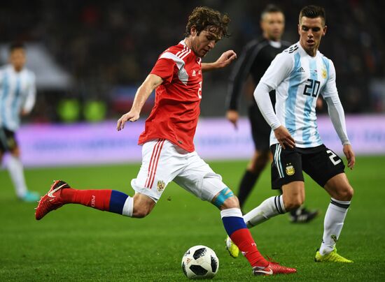 Football friendly Russia vs. Argentina