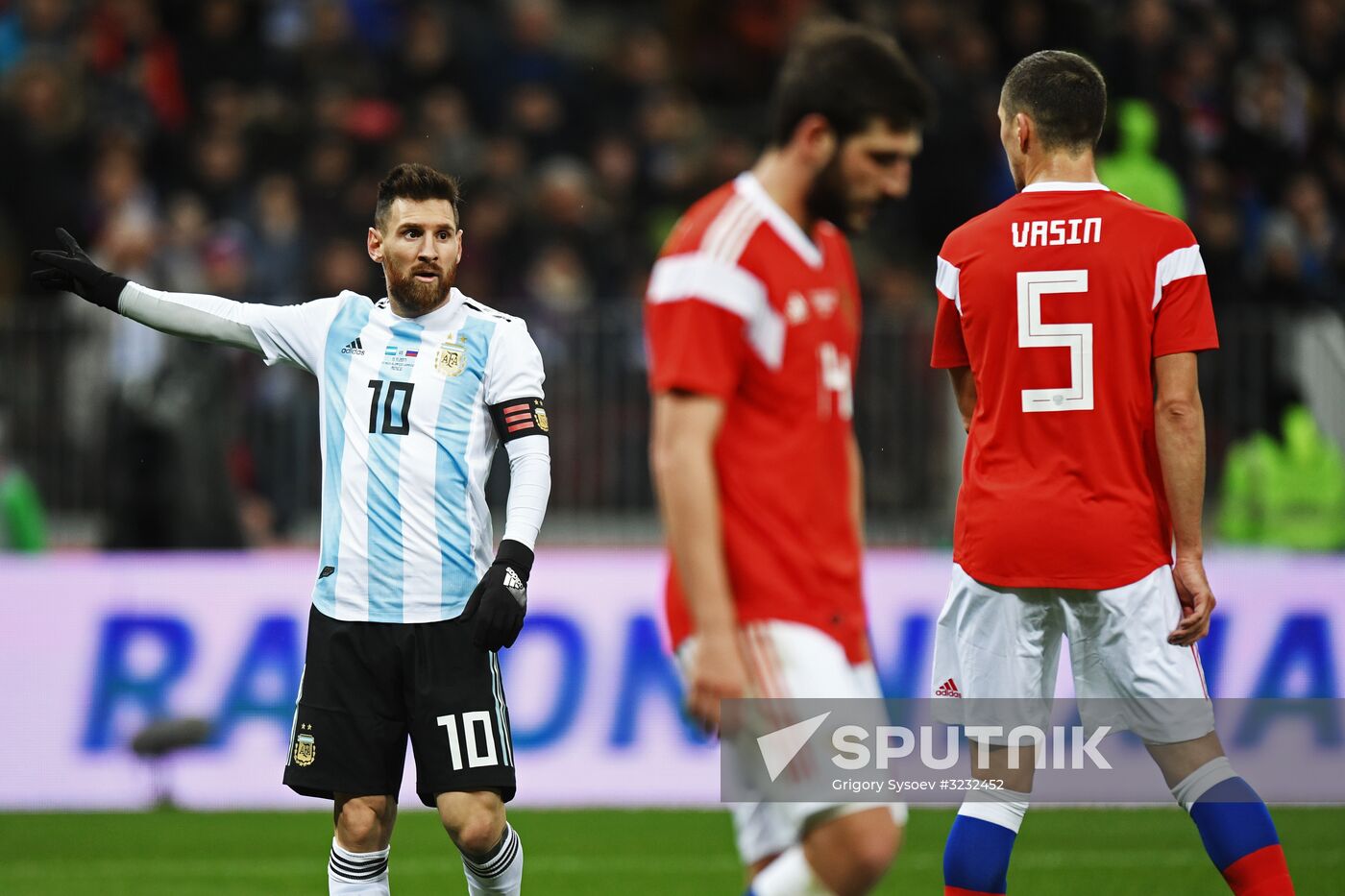 Football friendly Russia vs. Argentina