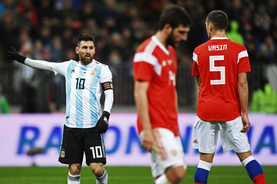 Football friendly Russia vs. Argentina